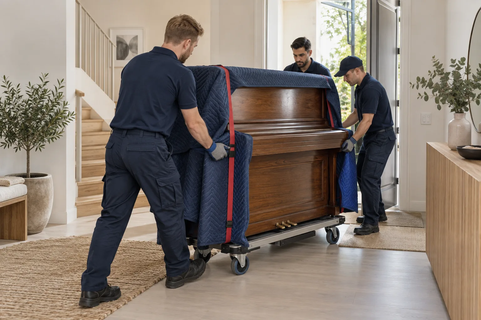 Skånsom flytting av piano og tunge gjenstander